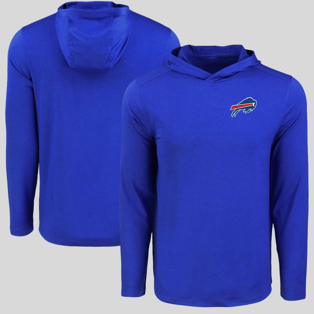 Men 2026 NFL Buffalo Bills Hooded long sleeved T-shirt blue 06